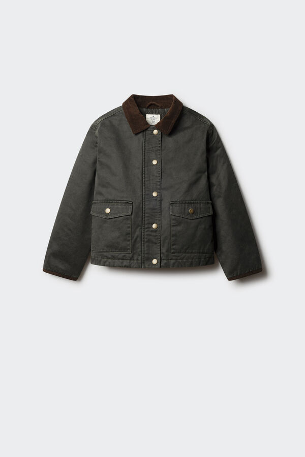 Springfield Kids Detalhes do Parka menina Caqui escuro