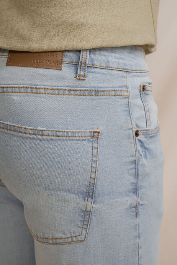 Celopman Denim slim b&aacute;sico branco