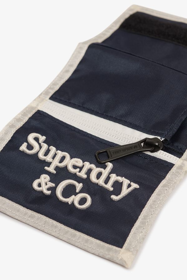 Superdry Carteira porta-moedas de velcro azul
