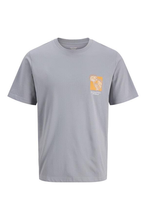 Jack & Jones PLUS T-shirt de algod&atilde;o estampada azul