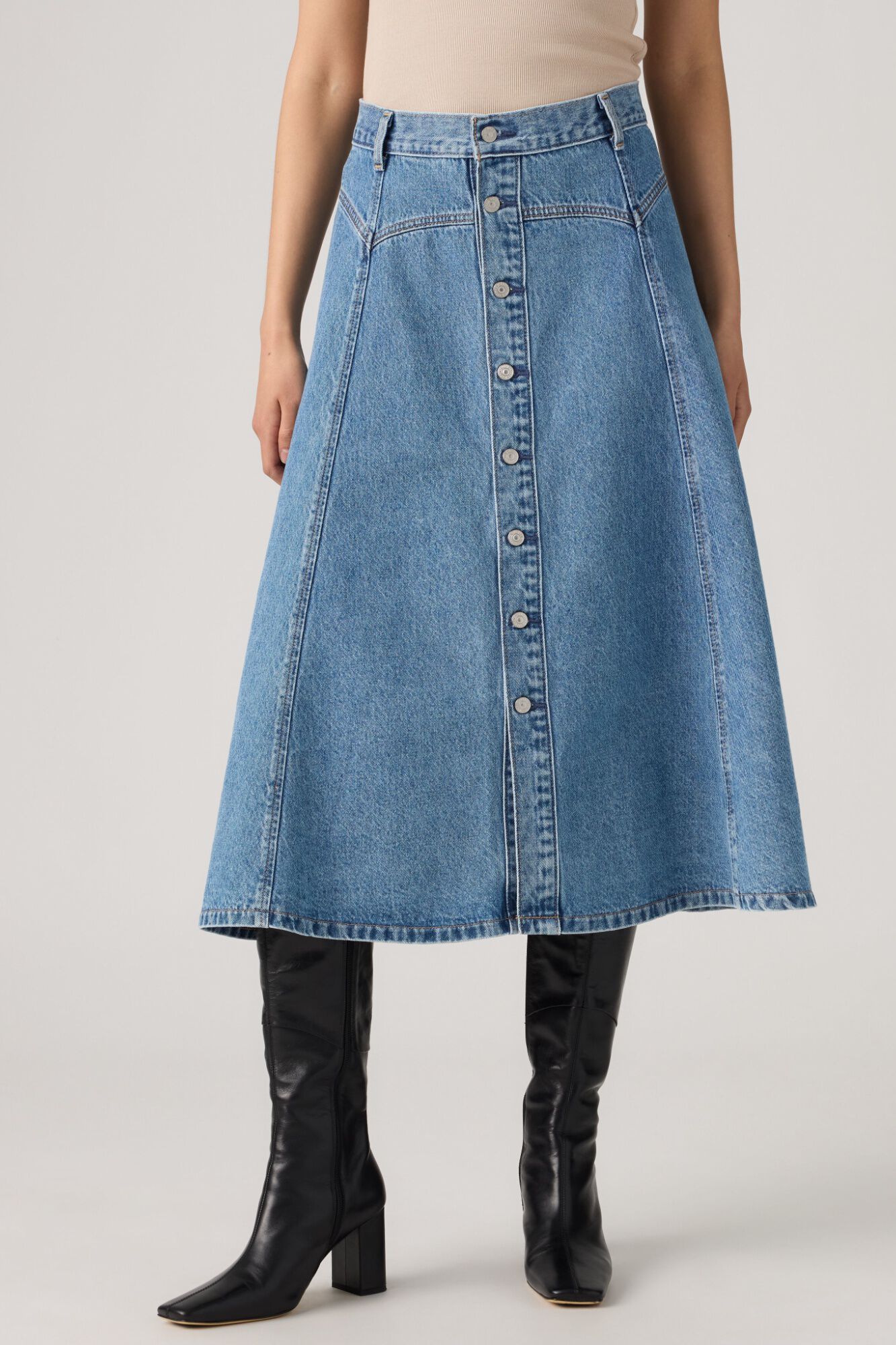 Levi's Saia jeans midi