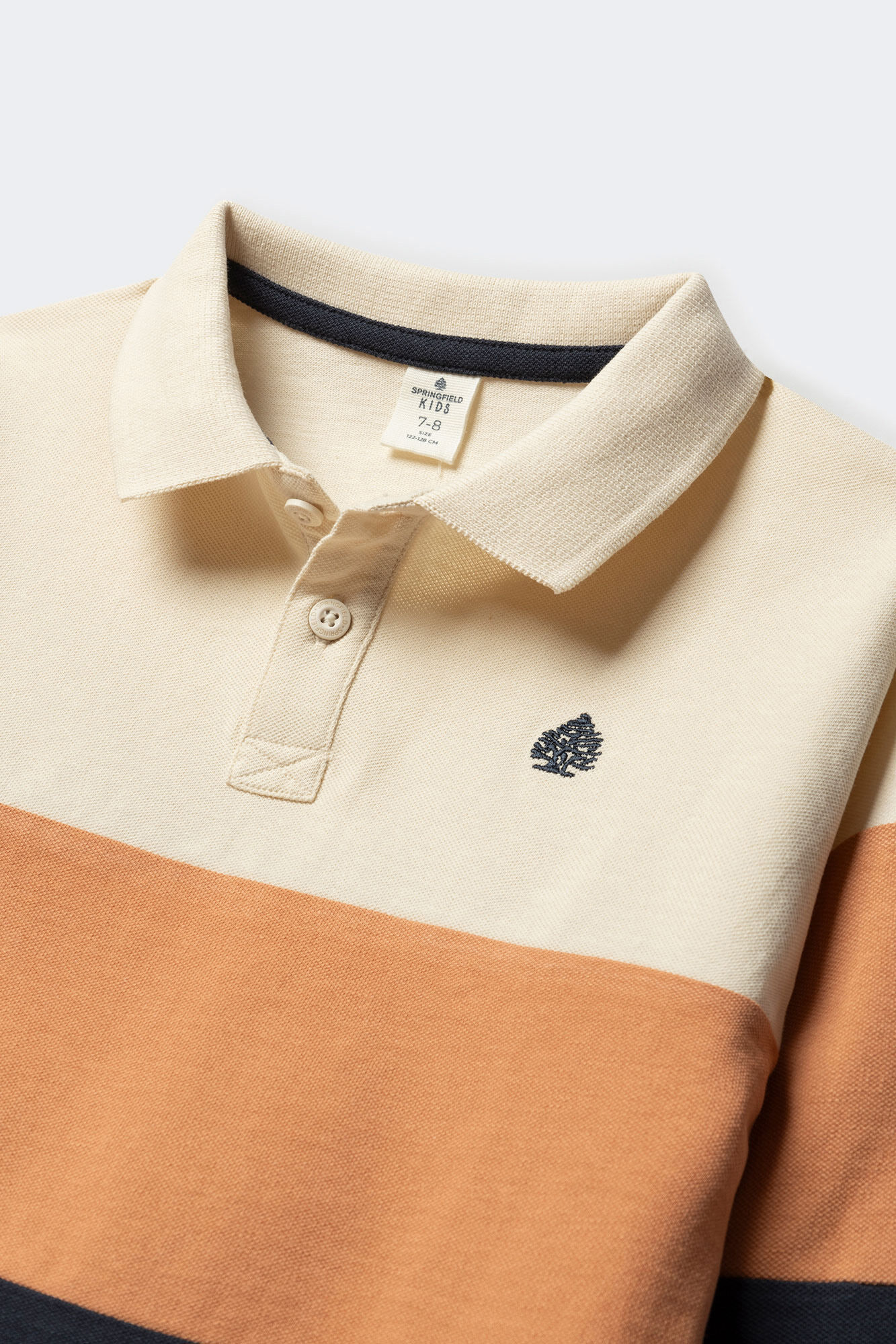 Springfield Kids Camisa polo de manga comprida com blocos de cores para menino