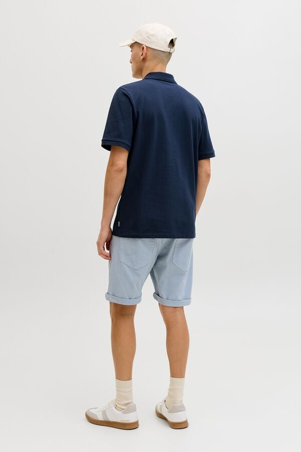 Jack & Jones Polo regular fit em malha azul