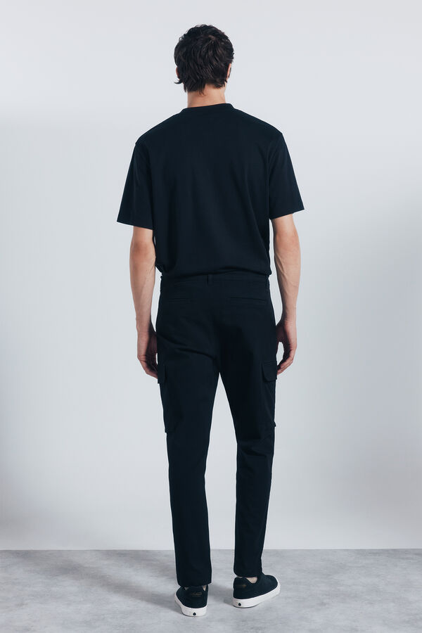 Springfield Calças cargo slim fit preto