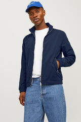 Jack & Jones Jaqueta bomber com gola alta azul