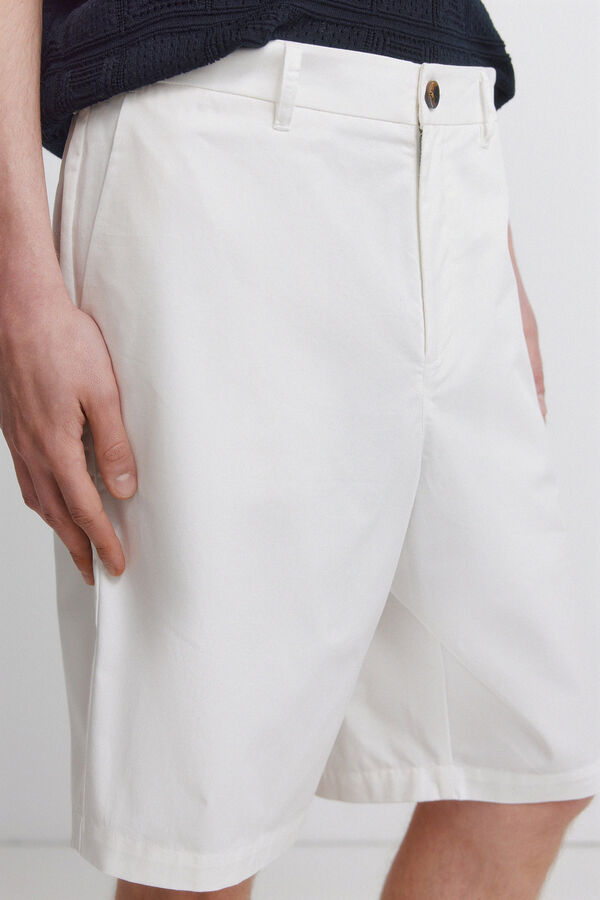 Springfield Bermudas de algod&atilde;o relaxed fit bege