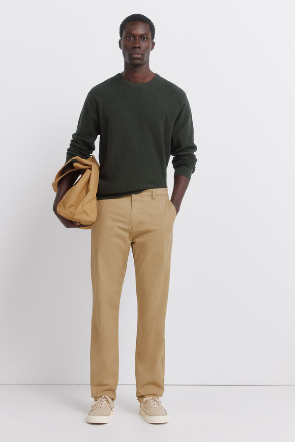 Springfield camisa b&aacute;sica estruturada Caqui escuro