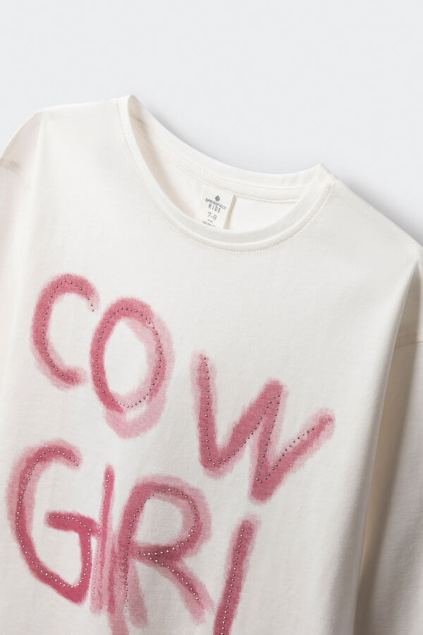 Springfield Kids Camiseta cowgirl bege