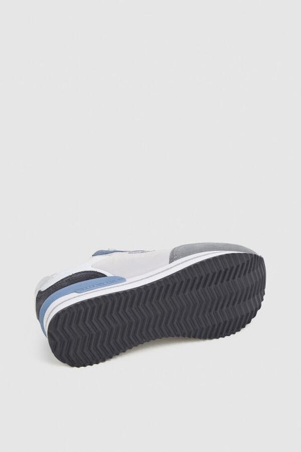 Pepe Jeans Tênis de camurça e glitter azul