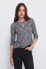 Springfield T-shirt with slit nude