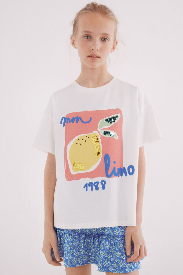 Springfield Kids T-shirt limões menina branco