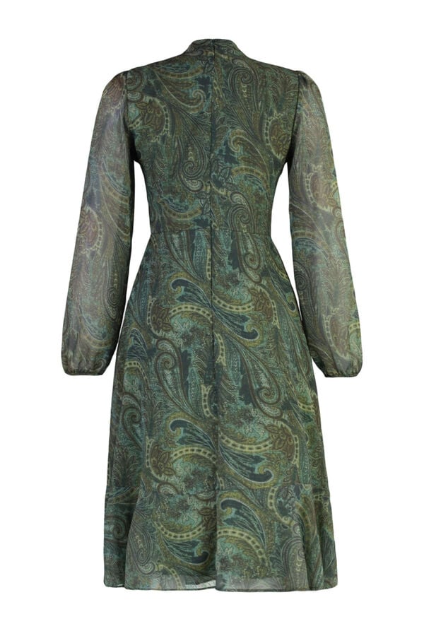 Trendyol Vestido com folhos verde