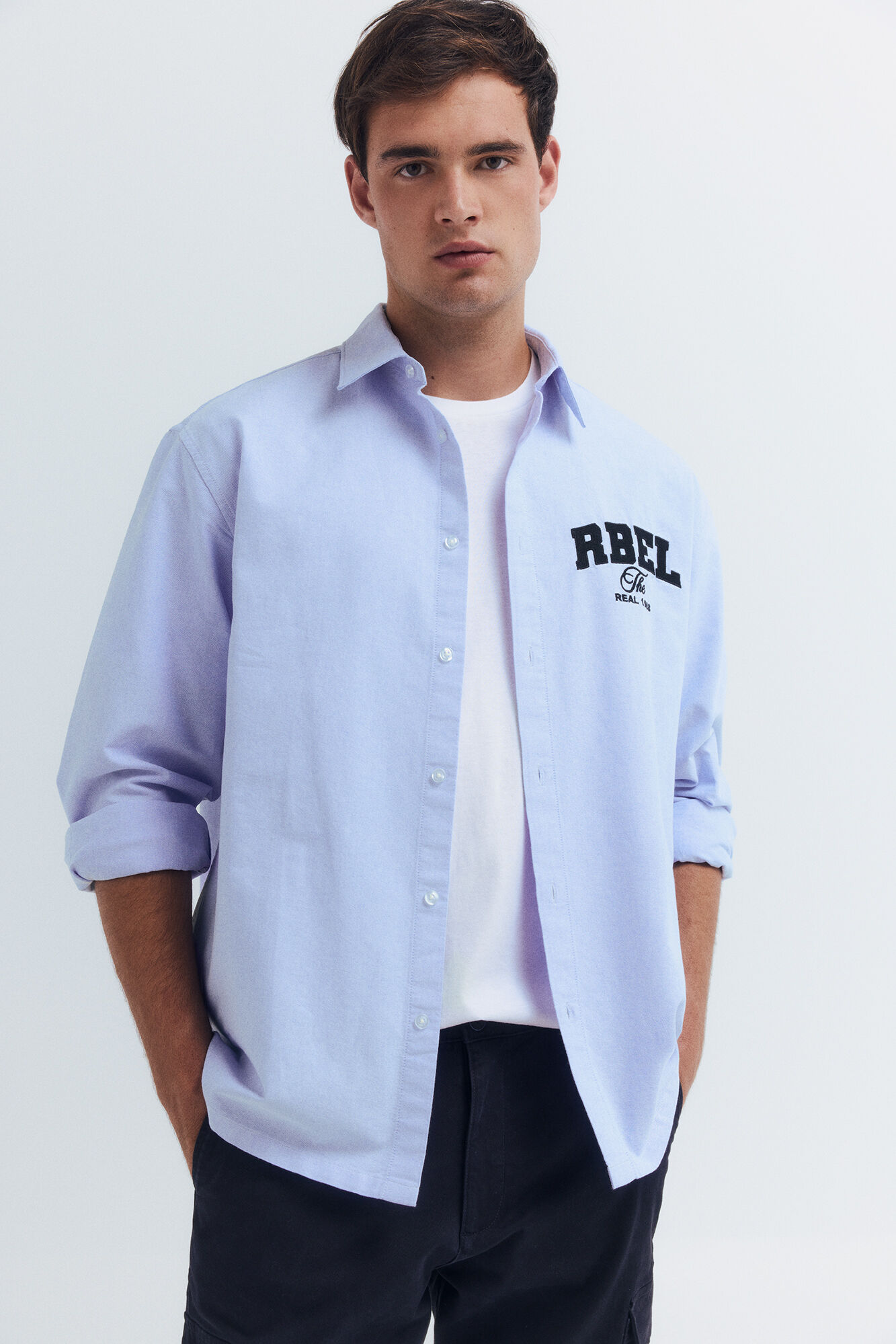 Springfield Camisa oxford bordado