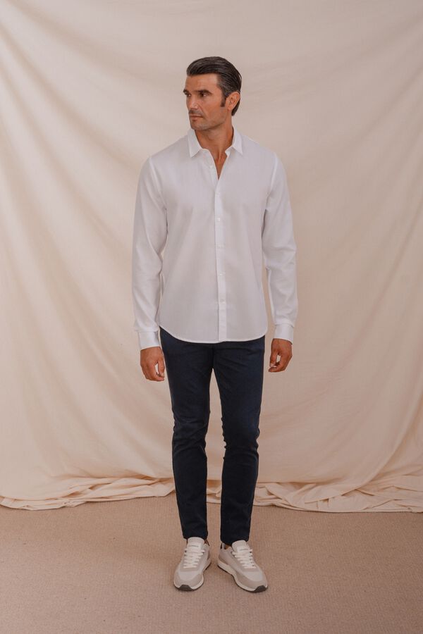 Celopman Camisa de vestir com estrutura branco