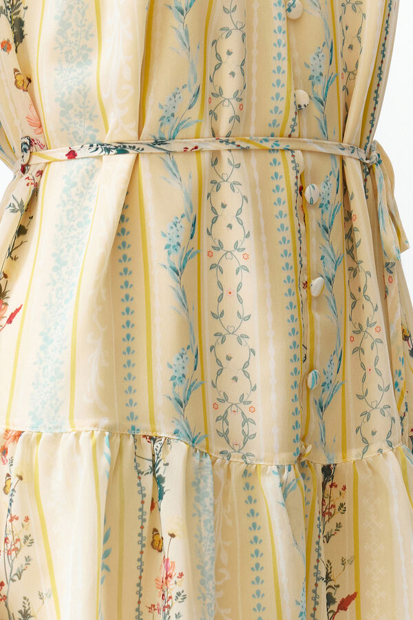 Trendyol Vestido estampado lazo amarillo