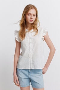 Springfield Camisa de renda com folhos