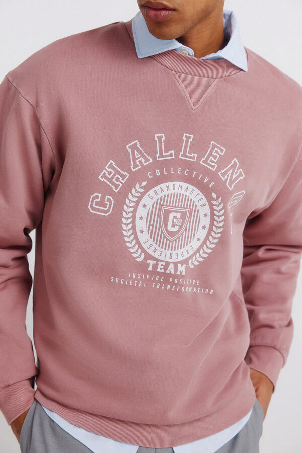 Springfield Sweatshirt efeito tingida  rosa