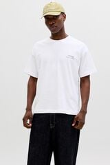 Jack & Jones T-shirt loose em algod&atilde;o branco