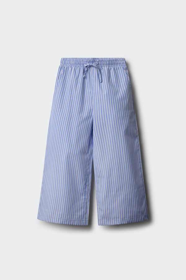 Springfield Kids Calças de pijama riscas para meninas azul