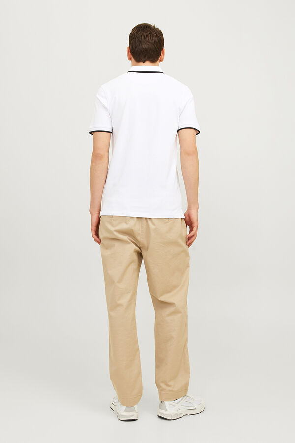 Jack & Jones Camisa polo de algod&atilde;o de manga manga curta azul