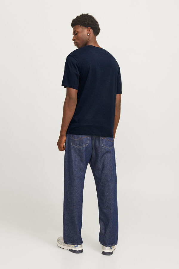 Jack & Jones T-shirt com logo na frente azul