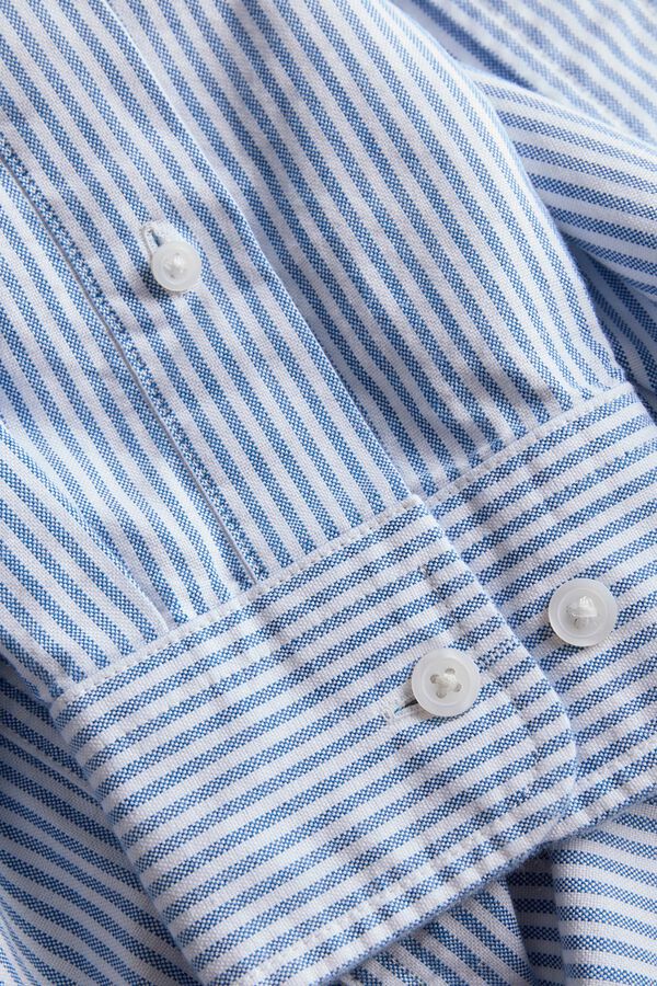 Jack & Jones Camisa Oxford 100% algod&atilde;o azul