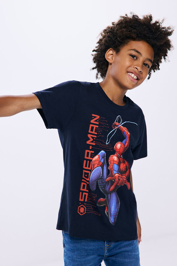 Springfield T-shirt Spiderman menino azul