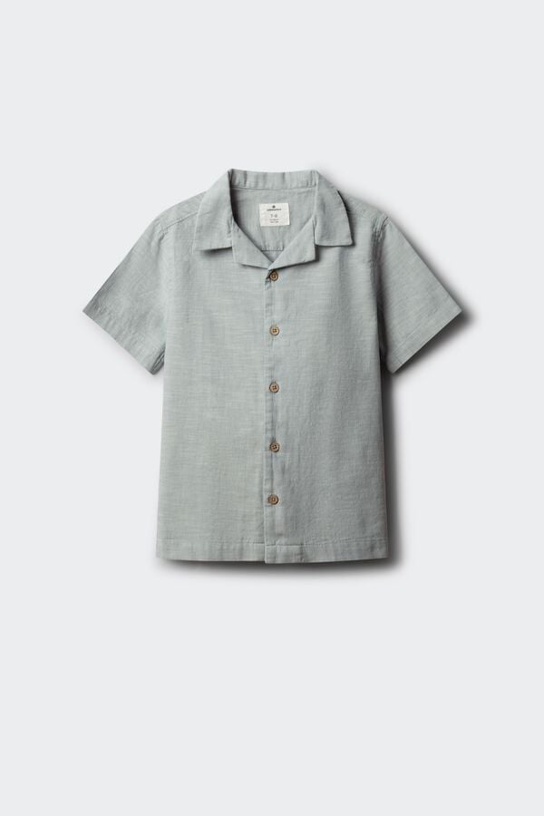 Springfield Kids Camisa de manga curta leve para menino azul