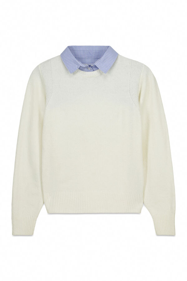 Springfield Camisola gola de malha bege