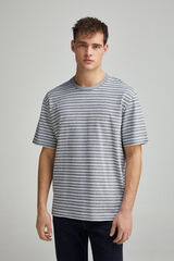Springfield T-shirt risca estrutura azul
