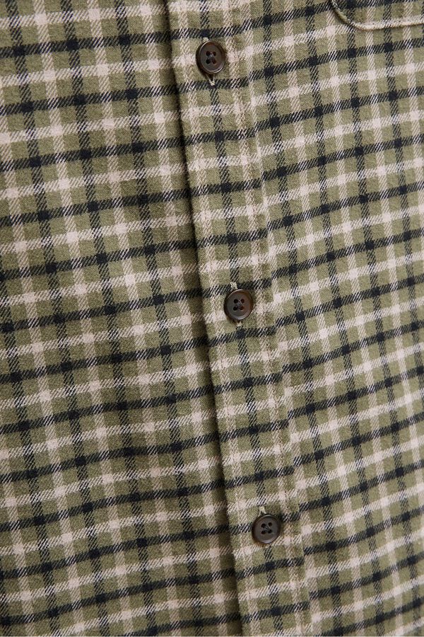 Jack & Jones Camisa xadrez regular fit cru