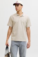 Jack & Jones Polo regular em piqu&eacute; branco