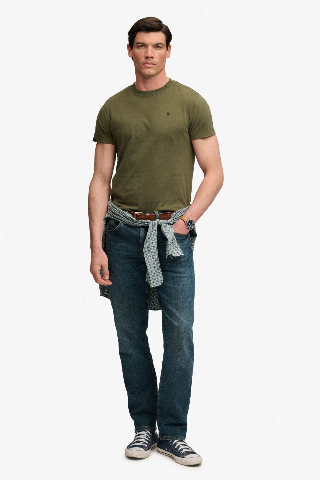 Superdry T-shirt slim manga curta