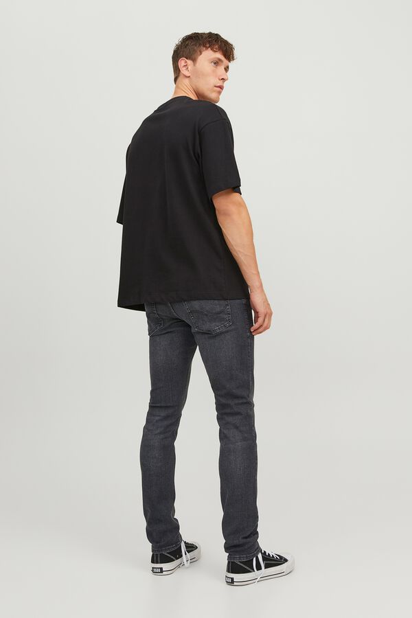 Jack & Jones Jeans slim cinco bolsos preto