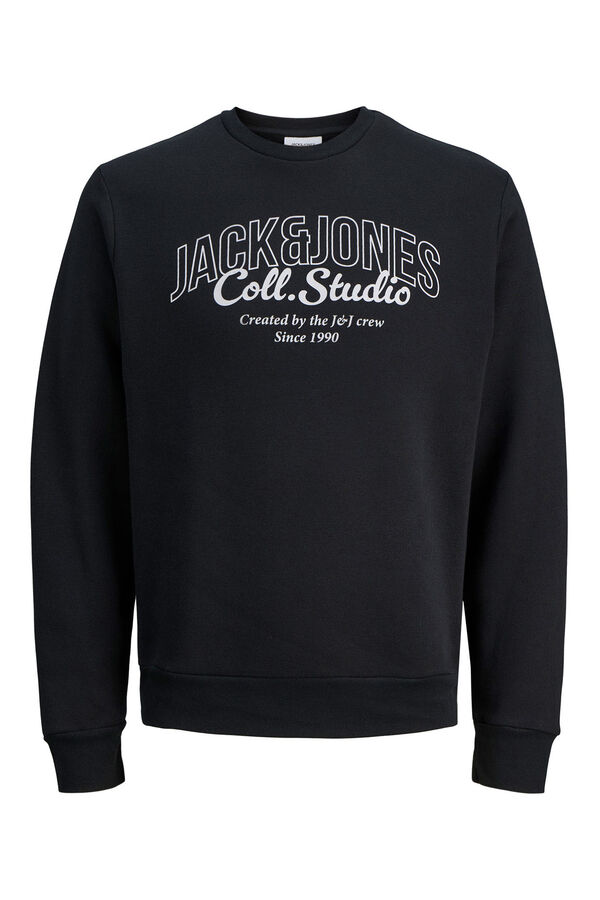 Jack & Jones Sweatshirt básico com logo  preto