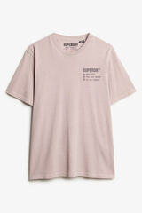 Superdry t-shirt manga curta rosa