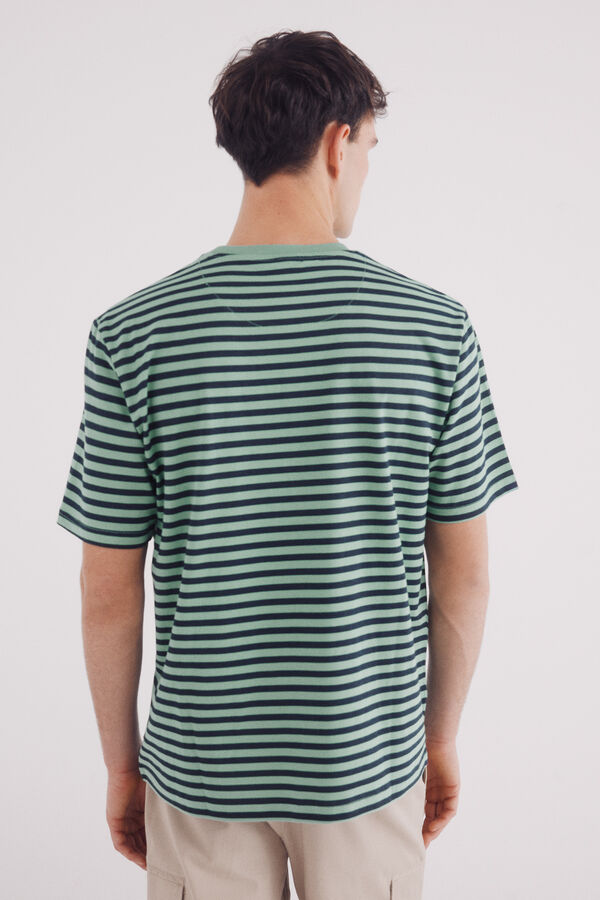 Springfield riscas estampada listrada verde