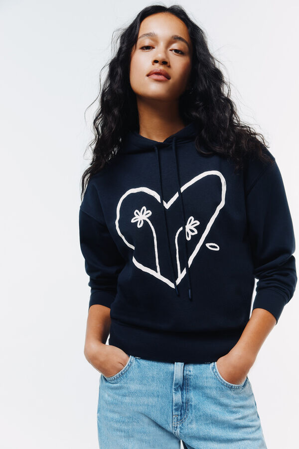 Springfield Sweatshirt duas flores preto
