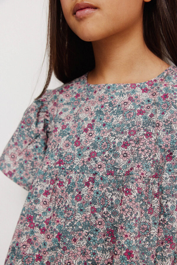 Springfield Kids Vestido estampado flores liberty rosa