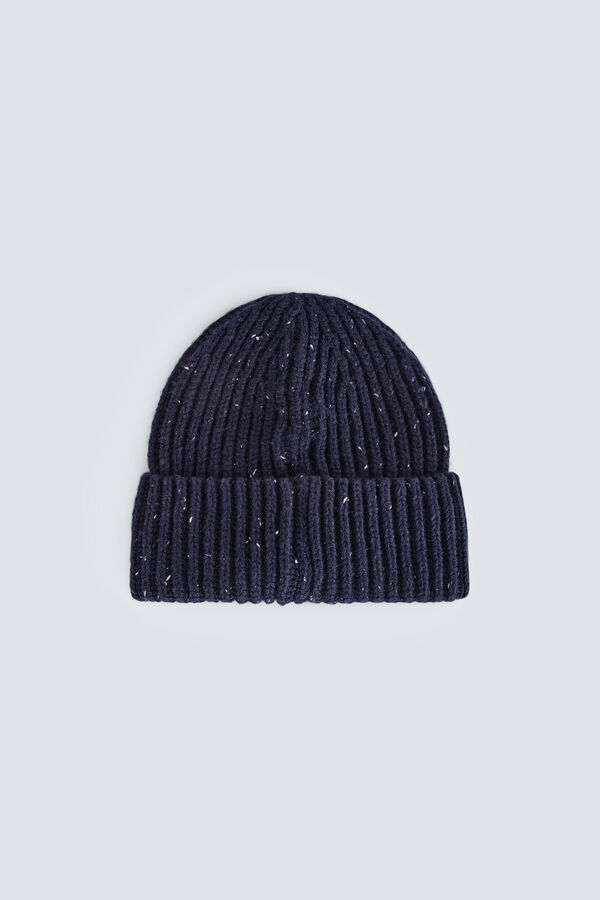Springfield Neps knit jersey-knit beanie blue