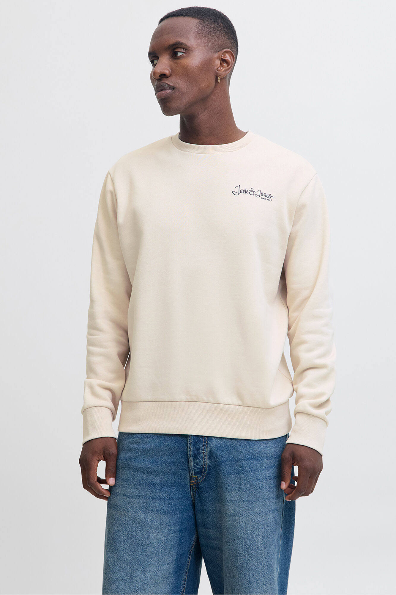 Jack & Jones Sweatshirt b&aacute;sico com logo