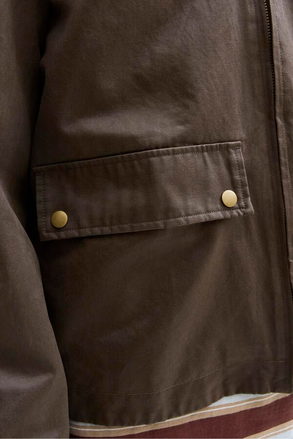 Jack & Jones Blus&atilde;o de gola de veludo cotel&ecirc; castanho