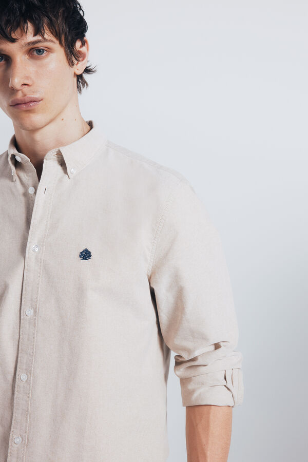 Springfield Camisa Oxford bege