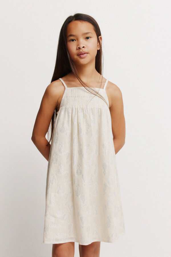 Springfield Kids Vestido menina de lurex castanho