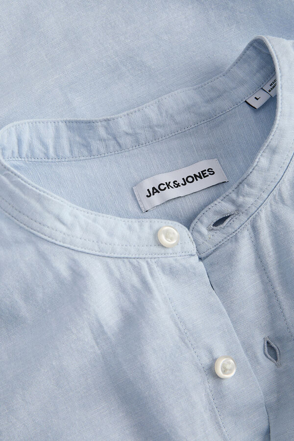 Jack & Jones Camisa manga comprida em linho azul