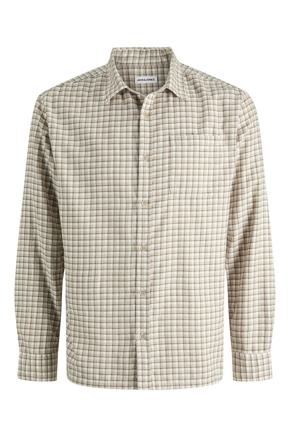 Jack & Jones Camisa xadrez regular fit cinzento