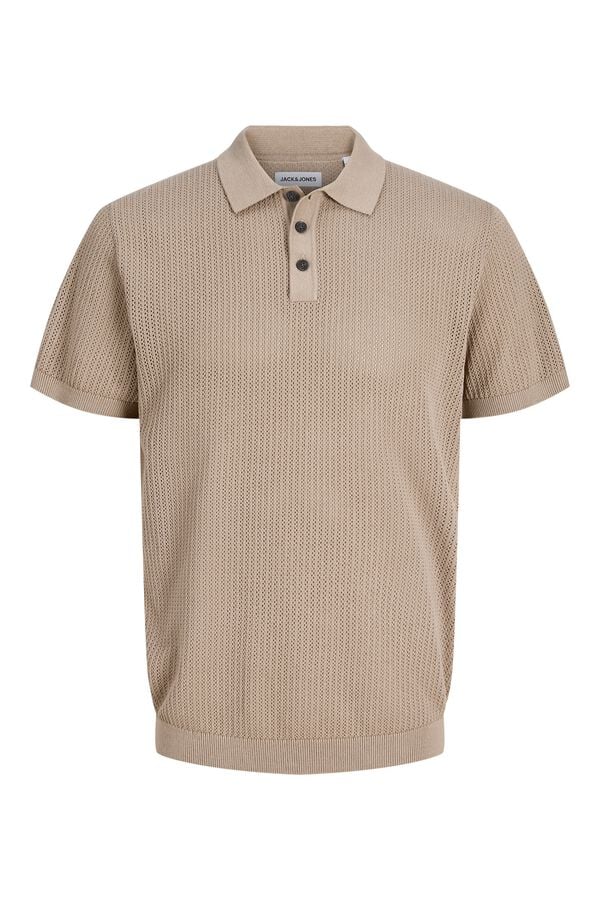 Jack & Jones Polo de malha regular fit cru