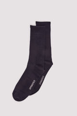 Springfield Meia de algodão texturizada bicolor preto