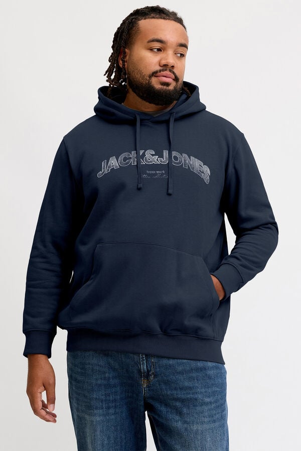 Jack & Jones PLUS Sweatshirt com capuz azul