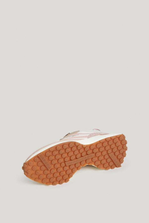 Pepe Jeans Sapatilhas em pele com logo rosa